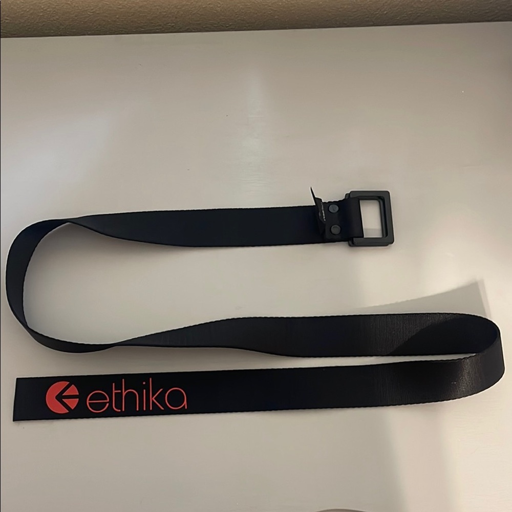 Ethika Black Belt with Red Accents
